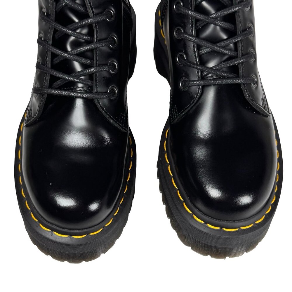 Dr. Martens Jadon Lace-Up Boots Sz 7 Black Leather Platform Airwair Goth Grunge - Picture 15 of 16
